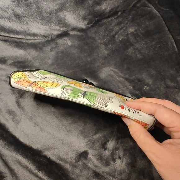 Stylish BRIGHTON Vera SECRET GARDEN Spring Butterfly Clutch Purse Bag Pouch EUC - Picture 7 of 13